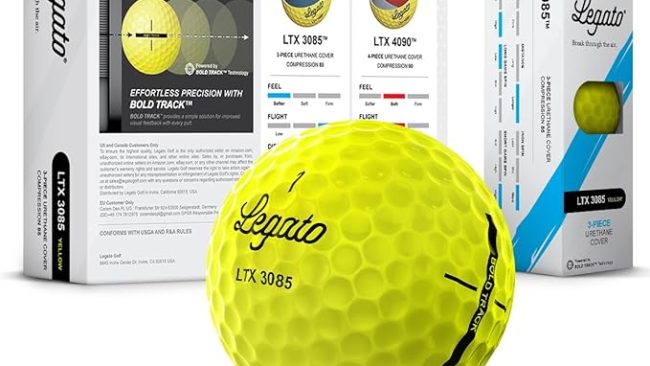Legato LTX3085 Golf Balls – 3-Piece Urethane Golf Balls for Distance & Soft Feel