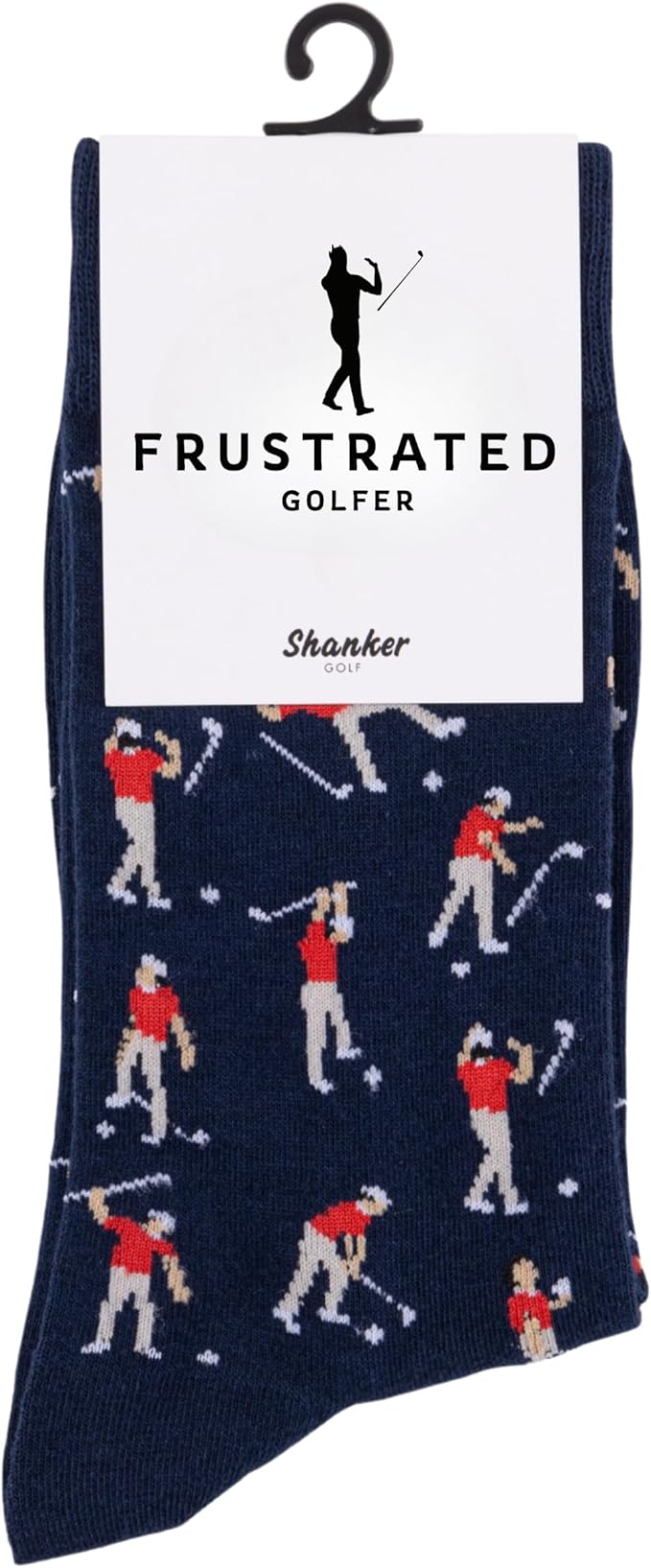 Shanker Funny Angry Golfer Socks – Golf Gift for Men (Size 10–13)