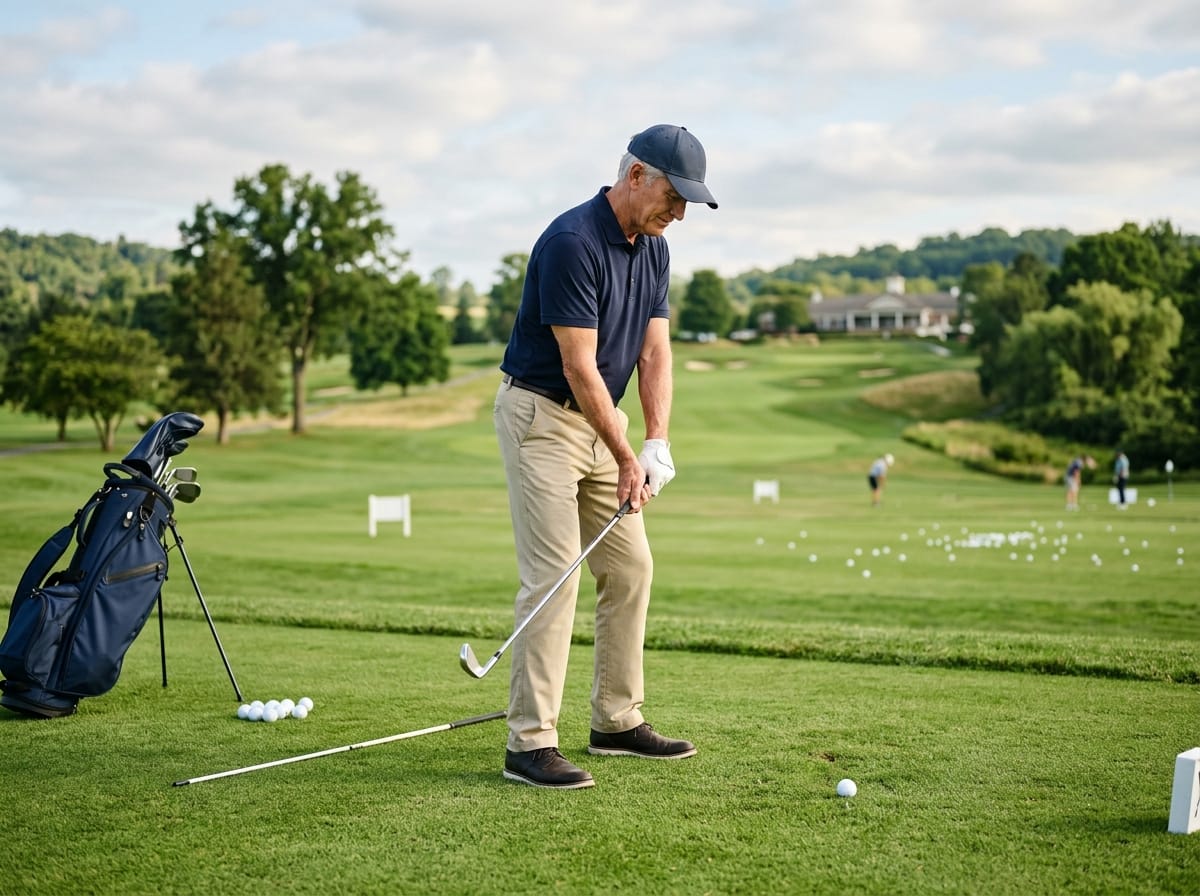senior-golfer-making-a-small-swing-adjustment-on-the-practice-range